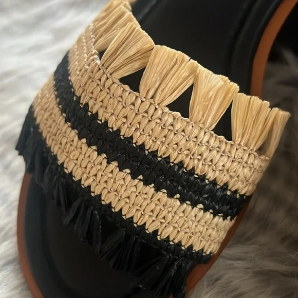 COPY - J.Crew New in Box Women’s Woven Raffia Fringe Strap Sandal Size 8 - Picture 5 of 6